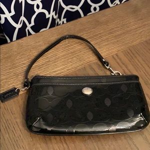 Coach black wristlet